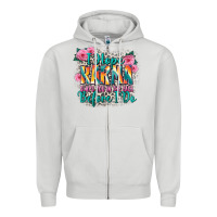 Dove Grey i hope karma slaps you in the face before i do Zipper Hoodie - Zillion Design Studio