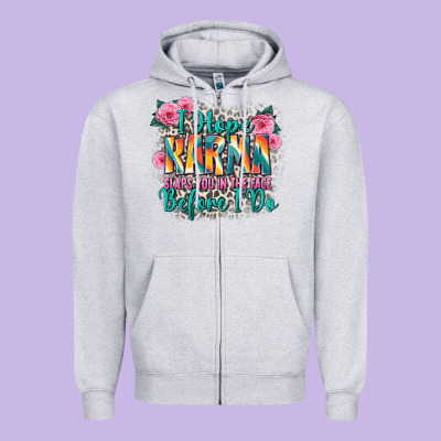 I Hope Karma Slaps You In The Face Before I Do Zipper Hoodie Designed By Zillion Design Studio