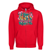 Red i hope karma slaps you in the face before i do Zipper Hoodie - Zillion Design Studio