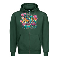 Sports Green i hope karma slaps you in the face before i do Zipper Hoodie - Zillion Design Studio