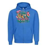 True Royal i hope karma slaps you in the face before i do Zipper Hoodie - Zillion Design Studio