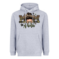 Heather Grey mom of both boys messy bun Heavyweight Hoodie - Zillion Design Studio