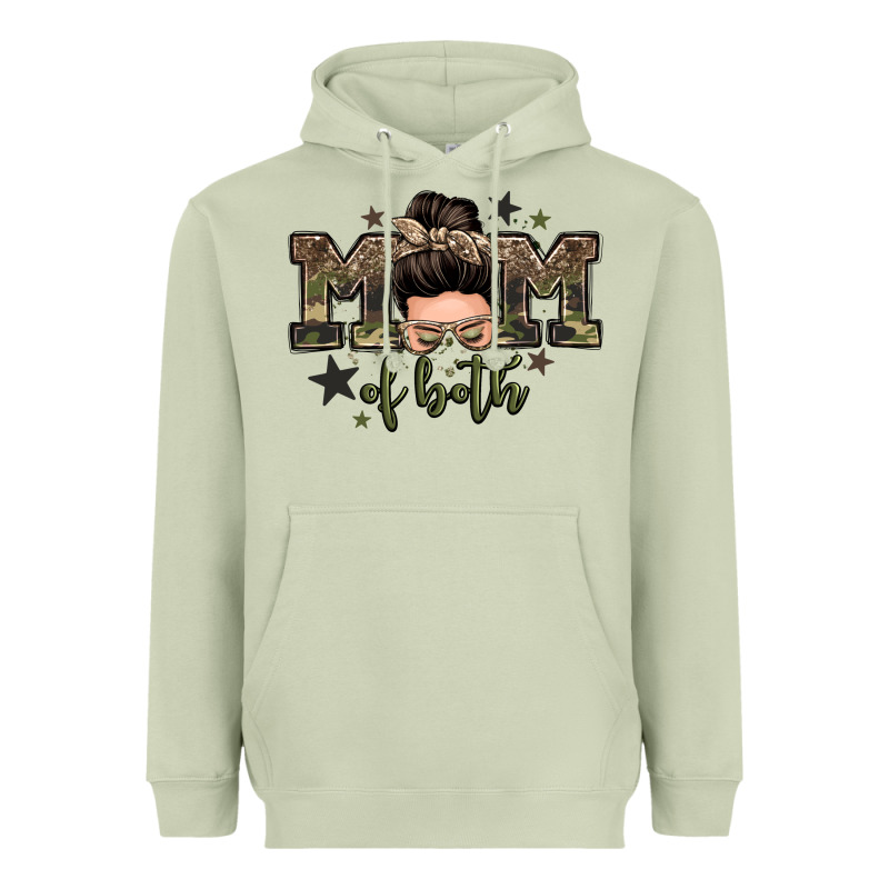 Mom Of Both Boys Messy Bun Heavyweight Hoodie by Zillion Design Studio | Teevron