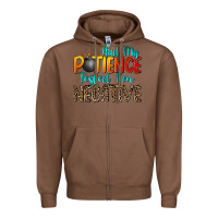Chestnut i had my patience tested i'm negative Zipper Hoodie - Zillion Design Studio