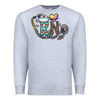 Heather Grey Rn Premium Sweatshirt - CowhideDigitalArt