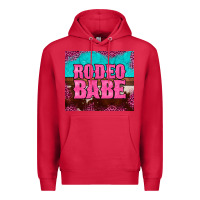 Cardinal rodeo babe cowhide leopard turquoise Premium Hoodie - BarkalooDesign