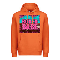 Carrot rodeo babe cowhide leopard turquoise Premium Hoodie - BarkalooDesign