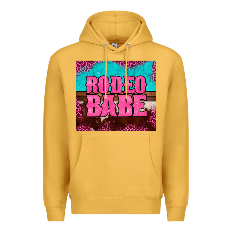 Rodeo Babe Cowhide Leopard Turquoise Premium Hoodie by BarkalooDesign | Teevron