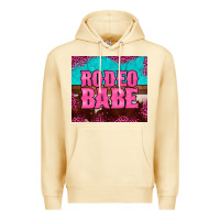 Pina Colada rodeo babe cowhide leopard turquoise Premium Hoodie - BarkalooDesign