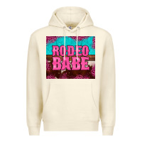Sandshell rodeo babe cowhide leopard turquoise Premium Hoodie - BarkalooDesign