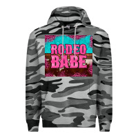 Slate Camo rodeo babe cowhide leopard turquoise Premium Hoodie - BarkalooDesign