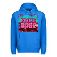 True Royal rodeo babe cowhide leopard turquoise Premium Hoodie - BarkalooDesign