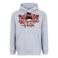 Heather Grey mom of both messy bun Heavyweight Hoodie - Zillion Design Studio