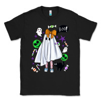 Black cute ghost halloween Classic Tee - BundleAndBundleShop
