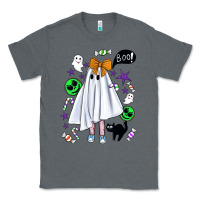 Charcoal Heather cute ghost halloween Classic Tee - BundleAndBundleShop