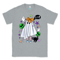Heather Grey cute ghost halloween Classic Tee - BundleAndBundleShop