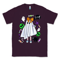 Plum cute ghost halloween Classic Tee - BundleAndBundleShop