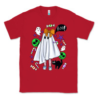 Red cute ghost halloween Classic Tee - BundleAndBundleShop