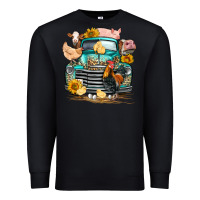 Black farm truck farm animals Premium Sweatshirt - FaDigitalArtStudio