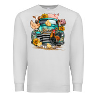 Dove Grey farm truck farm animals Premium Sweatshirt - FaDigitalArtStudio
