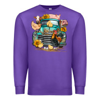 Purple farm truck farm animals Premium Sweatshirt - FaDigitalArtStudio