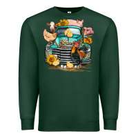 Sports Green farm truck farm animals Premium Sweatshirt - FaDigitalArtStudio