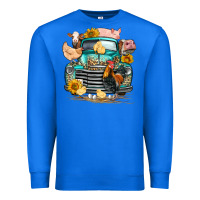 True Royal farm truck farm animals Premium Sweatshirt - FaDigitalArtStudio