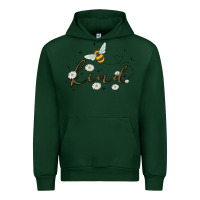 Forest Green bee kind Urban Hoodie - MaliasSmallBusiness