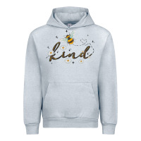 Heather Grey bee kind Urban Hoodie - MaliasSmallBusiness