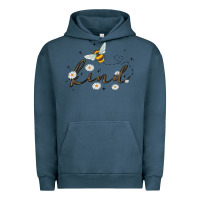 Pigment Midnight Navy bee kind Urban Hoodie - MaliasSmallBusiness