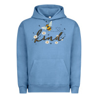Pigment Pebble Blue bee kind Urban Hoodie - MaliasSmallBusiness