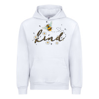 White bee kind Urban Hoodie - MaliasSmallBusiness