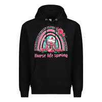 Black nurse life spring rainbow Premium Hoodie - BarkalooDesign