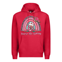 Cardinal nurse life spring rainbow Premium Hoodie - BarkalooDesign