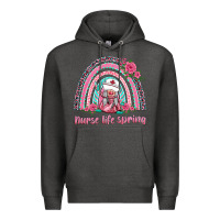 Charcoal Heather nurse life spring rainbow Premium Hoodie - BarkalooDesign