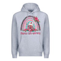 Heather Grey nurse life spring rainbow Premium Hoodie - BarkalooDesign
