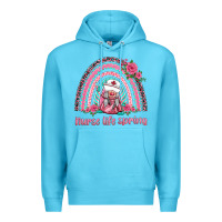 Ocean Blue nurse life spring rainbow Premium Hoodie - BarkalooDesign