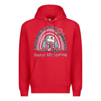 Red nurse life spring rainbow Premium Hoodie - BarkalooDesign