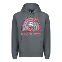 Rock nurse life spring rainbow Premium Hoodie - BarkalooDesign