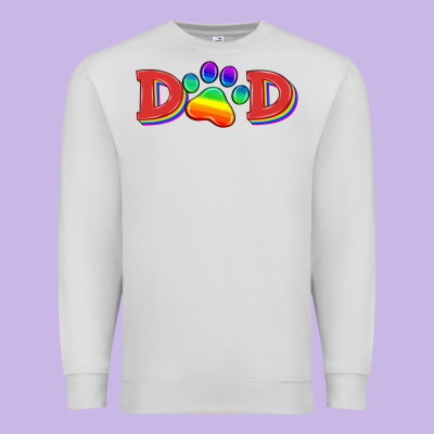 Lgbtq Dad And Paw Premium Sweatshirt Designed By Hra Design Shop