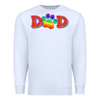 White lgbtq dad and paw Premium Sweatshirt - HRA Design Shop
