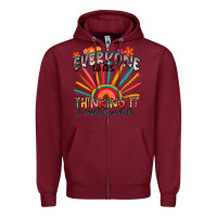Burgundy everyone was thinking it i just said it Zipper Hoodie - Zillion Design Studio