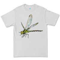 Dove Grey Blue And Yellow Dragonfly Premium Tee - LillyAllenDesigns