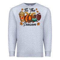 Heather Grey tis the season Premium Sweatshirt - RacoonDesign