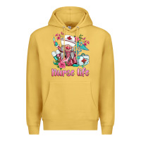 Antique Gold nurse gnomies nurse  life spring Premium Hoodie - BarkalooDesign