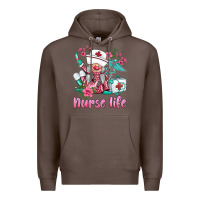 Coffee nurse gnomies nurse  life spring Premium Hoodie - BarkalooDesign