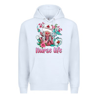 White nurse gnomies nurse  life spring Premium Hoodie - BarkalooDesign
