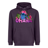 Plum ohana stitch Heavyweight Hoodie - Zillion Design Studio