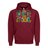 Burgundy a little country a little hood Zipper Hoodie - texasbilliewilder