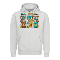 Dove Grey a little country a little hood Zipper Hoodie - texasbilliewilder